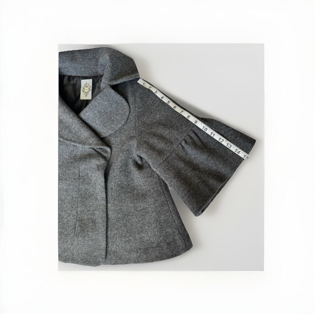 Designer Vintage MK2K gray bolero jacket Size M, Cropped With Bell Sleeves Y2K - Picture 9 of 11